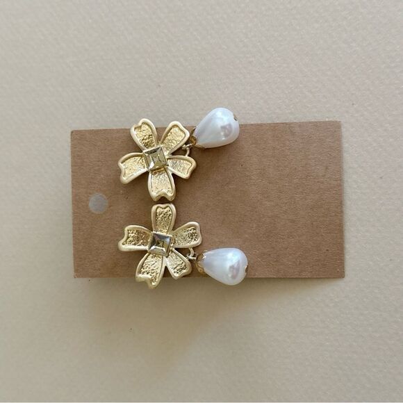 Pearl drop earrings N1542 - Picture 3 of 4